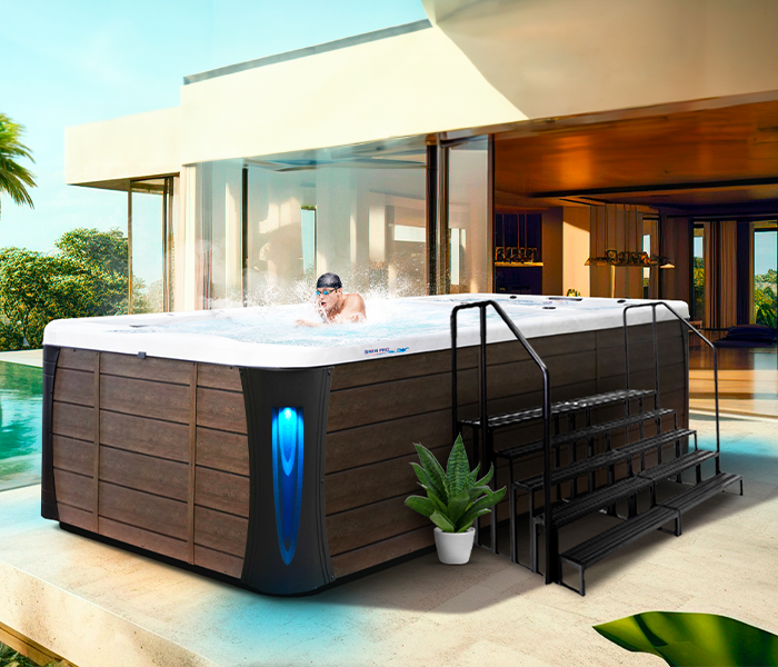 Calspas hot tub being used in a family setting - Parma